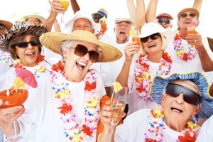 The list of group themes and occasions is endless. This is an example of a retirement cruise. 